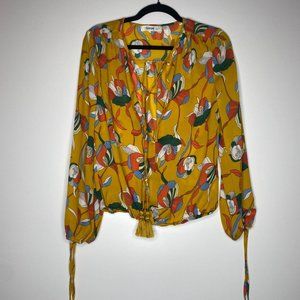 Estampa Mustard Yellow Floral Blouse